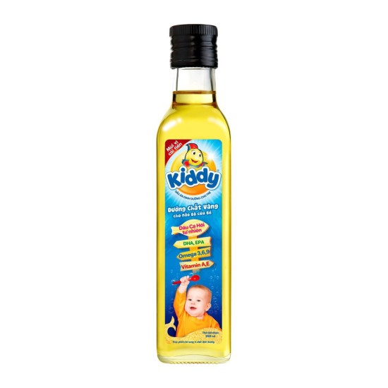 Dầu ăn kiddy dinh dưỡng cá hồi cho bé 250ml - ảnh sản phẩm 1