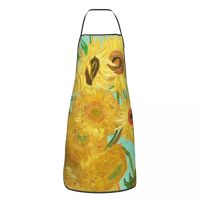 Bib Vincent Van Gogh Twelve Sunflowers In A Vase Apron for Men Women Unisex Chef Cooking Kitchen Flowers Tablier Cuisine Baking