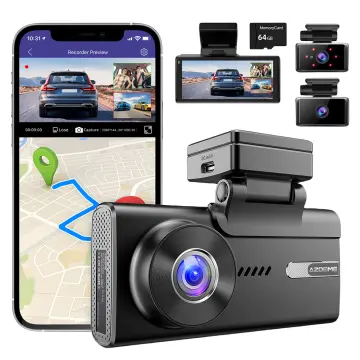 AZDOME M550 3 Channel Dash Cam Front Inside Rear Three Way Car