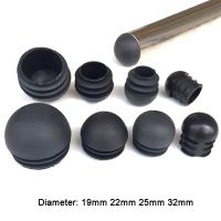 5/10/20/50Pcs Domed Round Plastic Black Blanking End Caps Tube Pipe Inserts Plug 19mm 22mm 25mm 32mm