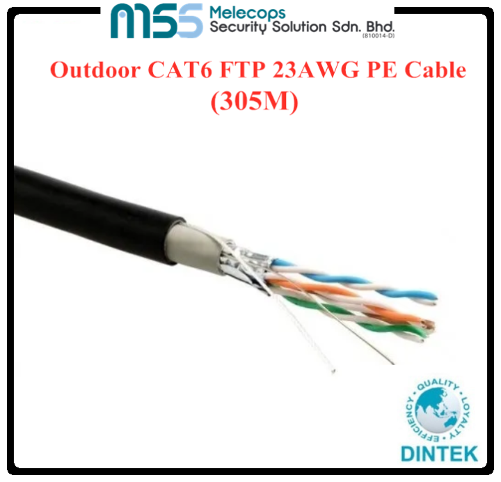 Dintek Powermax P Outdoor Cat U Ftp Awg Pe Cable M Black Lazada