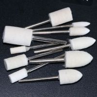 20Pcs Wool Felt Mounted Polishing Buffing Wheel OD 4-12mm grinding head For Dremel Drill Rotary Tool 2.35mm Shank