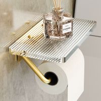 ▫✐✧ Bathroom Paper Holder Acrylic Toilet Paper Storage Shelf Luxury Toilet Storage Organizer Gold Tissue Box Bathroom Accessories