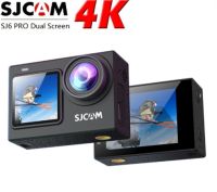 SJCAM หมวกกันน็อค SJ6โปรหน้าจอคู่,กล้อง DV กีฬากันน้ำ4K 60FPS หน้าจอคู่ป้องกันภาพสั่นไหว6ไจโรแกน ° FOV