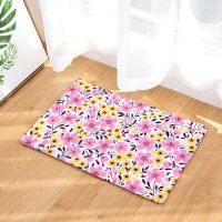 Floral Floor Kitchen Mat Carpet Anti-slip Door Entrance Mat Flowers  Rugs Floor Mats for Living Room Kitchen Bedroom