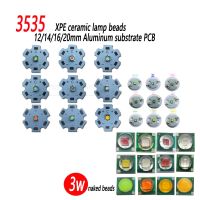 [Hot K] 10 Pcs High Power 3W LED ชิป3535หลอดไฟเอ็กซ์พีอีลูกปัดสีขาวสีแดงสีเขียวสีฟ้าสีเหลืองสีม่วงอินฟราเรดอินฟราเรดสามารถ Solder12-20mm LED PCB