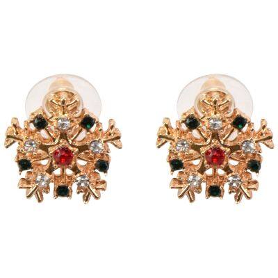 Snowflake Stud Earrings Ear Studs for Women Christmas Party Jewellery Gifts Snowflake