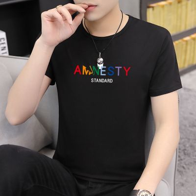 [COD] 2021 summer foreign trade mens short-sleeved t-shirt solid T-shirt trendy brand large size bottoming