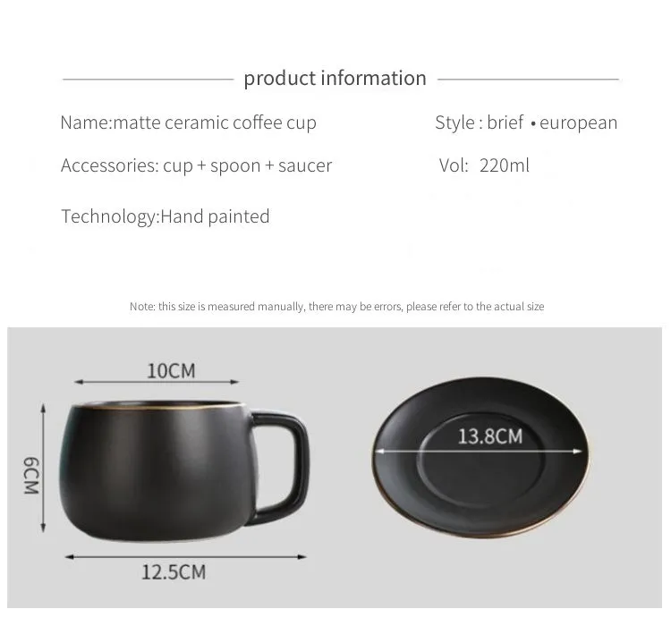 modern coffee mugs cup matte black cups ceramic mug tazas de cafe coffe cup  and saucer tumbler taza creativas couple