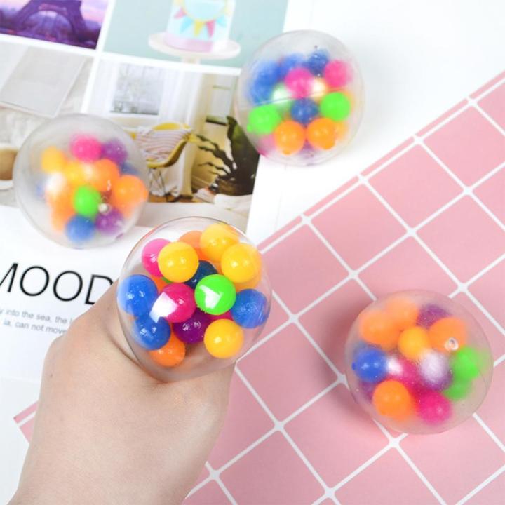 rainbow-sensory-stress-balls-hand-exercise-soft-stress-relaxing-ball-party-favor-with-colorful-beads-kids-gift-for-special-needs