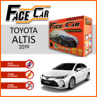 ผ้าคลุมรถ ส่งฟรี TOYOTA ALTIS 2019 ตรงรุ่น กล่อง FACE CAR ผ้า HISORON อย่างดีหนาพิเศษ ป้องกันแดด ป้องกันฝน ป้องกันฝุ่น