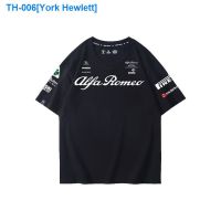 ۞ York Hewlett Alfa romeo f1 team take around with model of pure cotton short sleeve T-shirt alfaromeo half-length sleeves