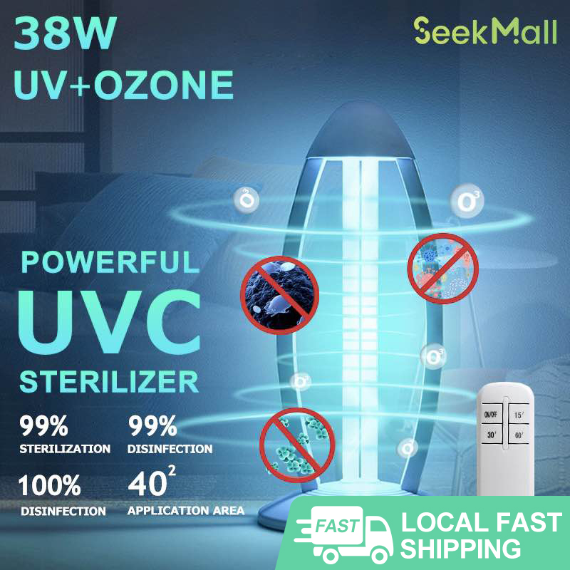 Ozone Models EVUVL38WL Dalle Craft UV Light Sanitizer,38 Watt UV Light Disinfection with Remote Control UV Germicidal Light Sterilizer for Car Living Room Bedroom Household Kitchen Hotel Pet Area