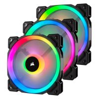 CASE FAN (พัดลมเคส) CORSAIR LL120 RGB 3 FAN WITH LIGHTING NODE PRO (CO-9050072-WW)