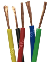 [ 2 เมตร ] FLPV-16AWG สายบานานา PVC นิ่ม สีเเดง (Flexible PVC Cable) 750V 80°C 16 AWG