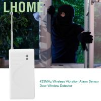 READY STOCKLhome 433MHz Wireless Vition Alarm Sensor Door Window Detector for Home Security Burglar System Wireless 433Mhz Vition Shock Sensor Glass Breakage Detector For Wireless Wifi Alarm System