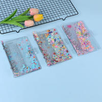 2023 A6 Glitter Bead Shell โปร่งใส Notebook Planner Organizer Binder Books Journal Spiral Personal Clear Shell