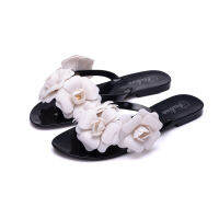 การเลียนแบบ บราซิล Melissa Camellia Pinch Flip Flops รองเท้าสตรีน้ำหอมรองเท้าวุ้น Seaside รองเท้าแตะชายหาด9201