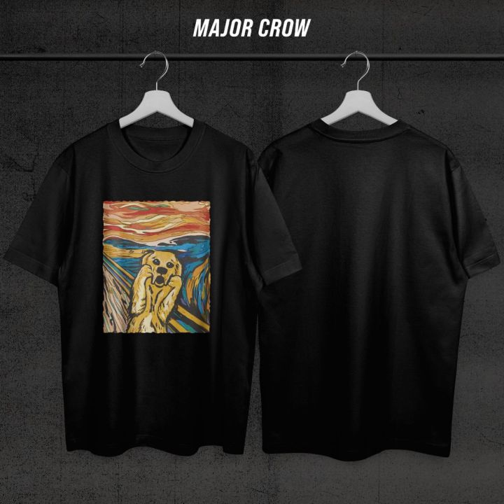major-crow-เสื้อยืด-golden-scream-black
