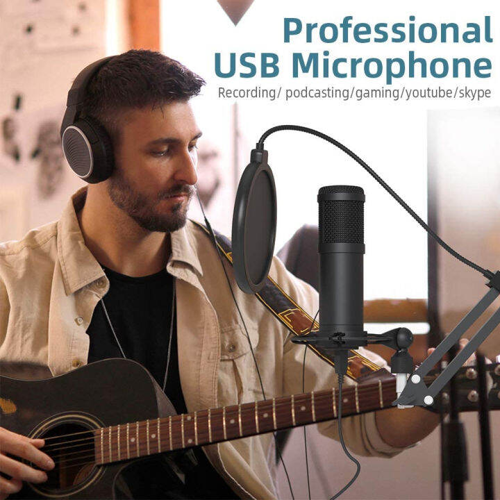 sudotack-usb-streaming-pc-microphone-zero-latency-monitoring-professional-192khz-24bit-studio-cardioid-condenser-mic-kit-with-mute-button-for-podcasting-gaming-home-recording-youtube