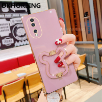 DKHORSING เคสซิลิโคนนิ่มเคลือบใหม่เคสโทรศัพท์ HONOR 90 5G / HONOR 90 Lite/ HONOR 70 Lite เคสหลังแบบบางกันกระแทกพร้อมที่จับหูหมี Honor70ไลท์น่ารัก