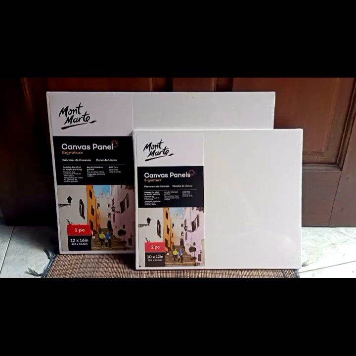 Kanvas Lukis Canvas Panels Mont Marte Lukis Cat Akrilik Cat Minyak