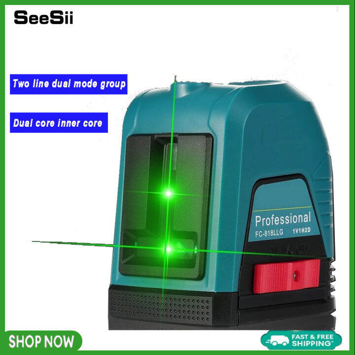 2 Lines Laser Leveller Self Levelling Laser Leveller with Green Light ...