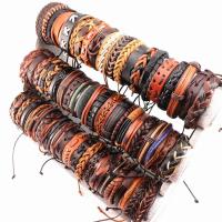 Wholesale 30pcsLot Handmade Mens Mix Style Vintage leather Bangle celets Jewelry Cuff celets For Women Size Adjustable