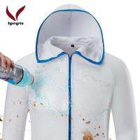 Fgvrgrt ผู้ชายแจ็คเก็ตตกปลากันน้ำ Hydrophobic windbreakers สำหรับการล่าสัตว์เดินป่ากลางแจ้ง