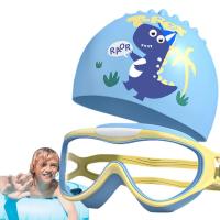 Swim Goggles And Caps Set Anti Fog Swimming Goggles With Hat Clear View Anti-Fog Leak Proof For Kids Children Boys And Girls Goggles