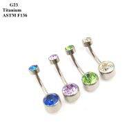 【CW】 Titanium Navel Base 8mm And Flat Bottom Inner Thread Piercing Jewelry Womens