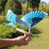 10Pcs Elastic Rubber Band Powered Flying Birds Kite Funny Kids Toy Gift Outdoor