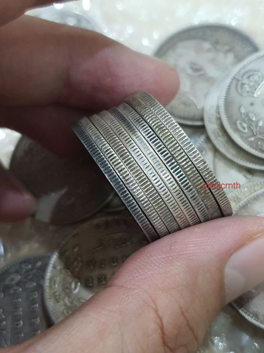 เหรียญหนึ่งรูปี-อินเดีย-เนื้อเงิน-one-rupee-edward-อายุ-110ปี-รับประกันของแท้-ราคาต่อ-1-เหรียญ
