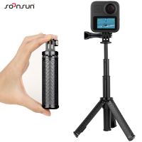 SOONSUN ชุดขาตั้งแบบสามขาตัวเองขนาดเล็กสำหรับ GoPro 11 10 9 8 7 5 4 SJCAM AKASO Insta 360 DJI Osmo กล้องแอคชั่นแคมเมราอุปกรณ์เสริมแบบโปรไป