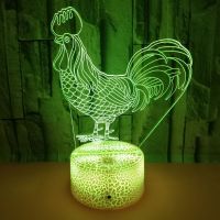 Colorful 3D Lamp Illusion Night Light LED Acrylic Visual Lights Touch USB Desk Lamp Home Decor Christmas Gift for Kids Baby
