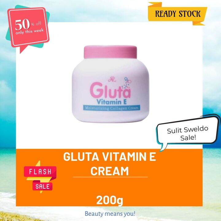 Gluta Vitamin E Moisturizing Cream 200ml Lazada PH