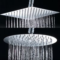 Adjustable Arm Shower Head 4/6/8/10/12 inch High Pressure Stainless Steel Rainfall Showerhead Water-Saving Bathroom Shower Heads