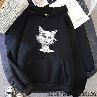 เสื้อกันหนาวแขนยาว มีฮู้ด พิมพ์ลายอนิเมะ Beastars Wolf สไตล์เกาหลี