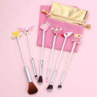 Free Shipping 6pcsSet Anime Cardcaptor Sakura Makeup Brushes Eyeshadow Concear Professional Cosmetic Make Up Brush Tool Kit