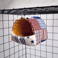 Sleeping Bed Hammock for Hamster Squirrel Sugar Glider Small Animals Pets Soft Cotton Fleece Hanging House For Guinea Pig Cages Beds