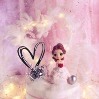 【CW】 Creative Feather Cake Topper Happy Birthday Cake Party Cupcake Topper Decoration