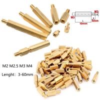 M2 M2.5 M3 M4 Hex Brass Male Female Standoff Board Rack Stud Hexagon Threaded Pillar PCB Column Motherboard Spacer Bolt Screw Nails  Screws  Fasteners