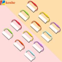 KENHE สติกเกอร์ชื่อพลาสติกคละสี1นิ้วชื่อรองเท้าวงกลม40ชิ้นป้ายขวดน้ำสำนักงาน