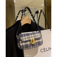 2021 Female Bag Handbag Baguette Bag Fashion Texture Fashion Plaid Single Shoulder Bag Messenger Bag