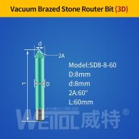 【✴COD✴】 DLLODF TOY SHOP Weitol 6Mm/8Mm Shank Brazing หินดอกสว่านสลัก Marble อุปกรณ์แกะสลัก Cnc Router Bits หินเครื่องตัดมิลลิ่ง