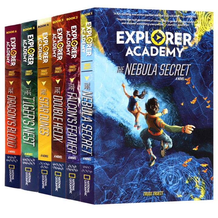 novels　National　books　Explorer　set　extracurricular　youth　Academy　bridge　Adventure　by　English　color　published　chapter　Series　original　full　illustrations　reading　children's　of　theme　novel　Adventure　academy　English　Geographic