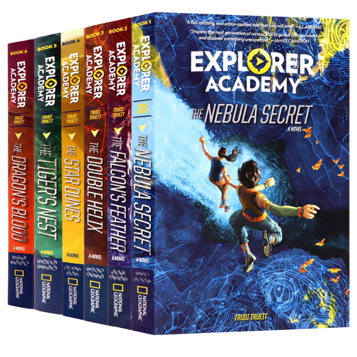 adventure-academy-series-6-full-set-of-english-original-novels-explorer-academy-childrens-bridge-chapter-novel-books-youth-adventure-theme-english-extracurricular-reading-color-illustrations-published