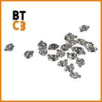 BTC3 120Pcs เงินโบราณ จี้เครื่องรางรอยเท้า โลหะสำหรับตกแต่ง 14x10mm เครื่องรางรอยเท้าน่ารัก ดีไอวาย รู2มิล การทำเครื่องประดับ