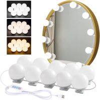 Hollywood Makeup Vanity Mirror Light Stick On Professional Adjustable 3 Colors LED USB Bulbs String Stepless Dimmable Lamp