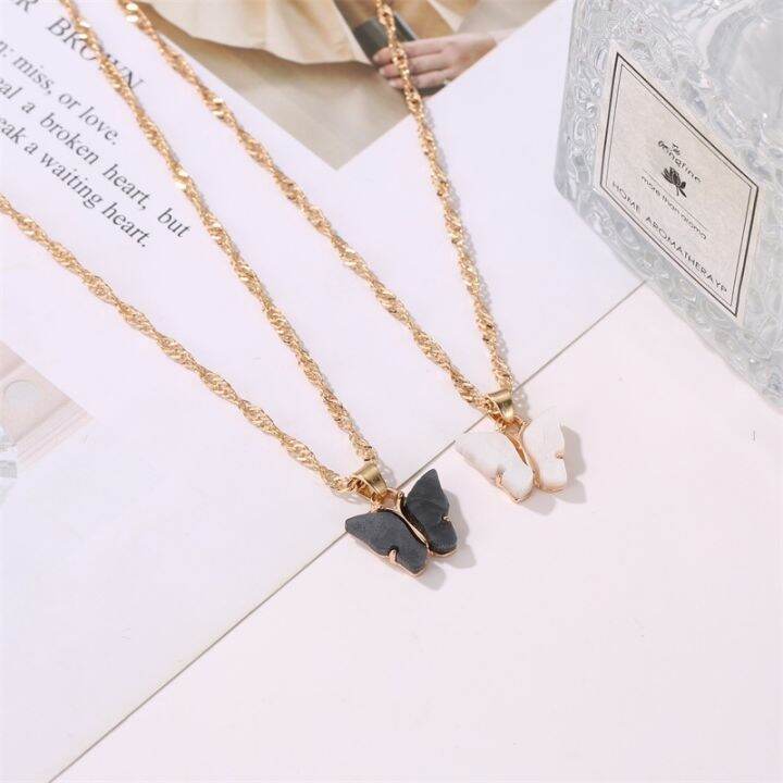 cute-butterfly-pendant-necklace-choker-for-women-long-chain-double-necklace-korean-charm-simple-delicate-jewelry-gifts